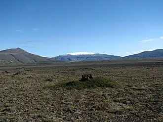 De Eiríksjökull, met links de Strútur.