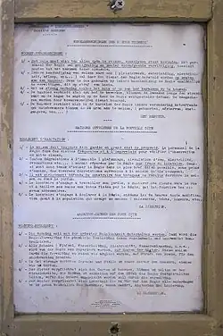 Woonstverordeningen van de mijndirectie in drie talen