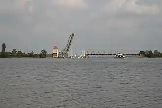 De Schlei bij Lindaunis, met de Lindaunisbrug.
