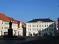 Marktplatz mit Lutherdenkmal in Lutherstadt Eisleben