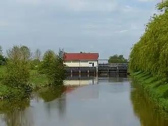 Gemaal in de Eiter nabij de monding te Eißel