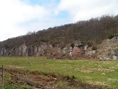 De kloof Ekkodalen in Almindingen.