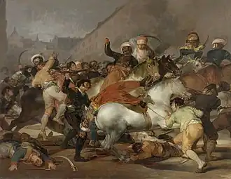 Aanval van de mammelukken, schilderij van Francisco Goya
