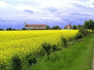 Het slagveld voor het klooster van Elchingen
