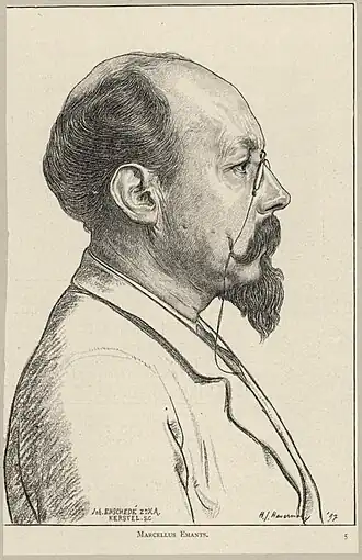 Marcellus Emants (lithografie van Theo Kerstel naar een tekening van Hendrik Haverman), 1897