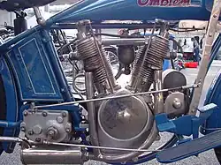 Een V-twin, in dit geval van de Emblem Little Twin uit 1916