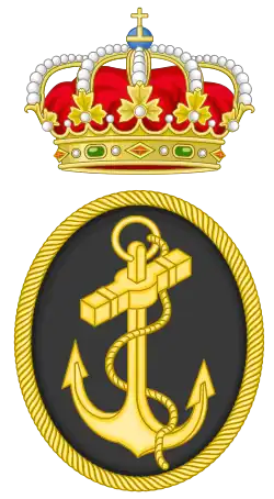 Het embleem van de Spaanse marine.