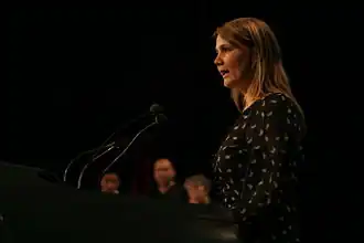 Turunen op het partijcongres van de Socialistische Volkspartij (2009)