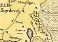 Emmerhout (Emmer Holt) op een kaart uit 1634