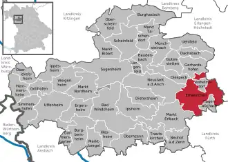 Kaart van Emskirchen