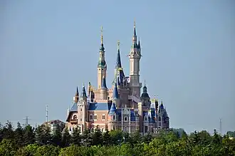 Het Enchanted Storybook Castle in het Shanghai Disneyland-park