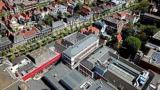 Studentenheerenhuisch de Engelenbak in de voormalige bouwkundefaculteit op Oude Delft 89