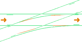 schema van een Engels wissel