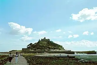 Het eiland bij laagwater