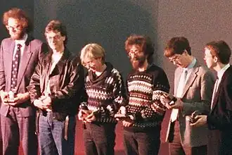 Jonathan Speelman, John Nunn, Murray Chandler, Jonathan Mestel, William Watson en Nigel Short wonnen in 1988 de zilveren medaille op de Schaakolympiade in Thessaloniki