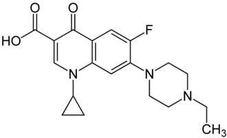 structuurformule van enrofloxacine