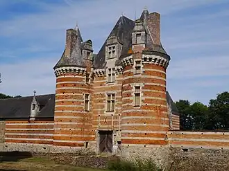 Toegangsgebouw kasteel van Mortiercolles