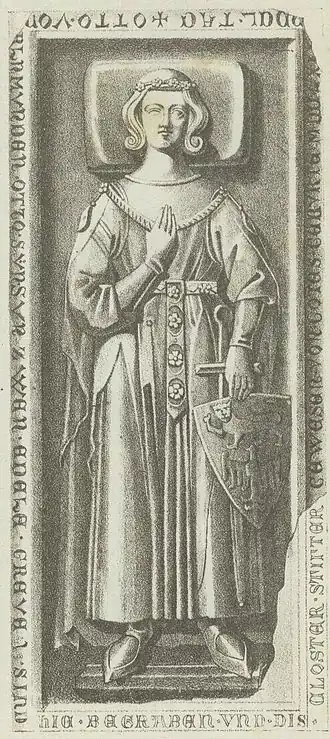 Graftombe van graaf Otto III van Weimar-Orlamünde in de Abdij van Himmelskron.