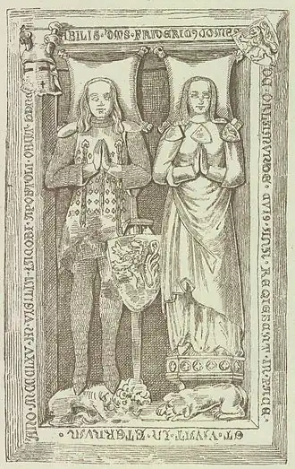 Epitaaf van graaf Frederik I van Weimar-Orlamünde en zijn echtgenote.