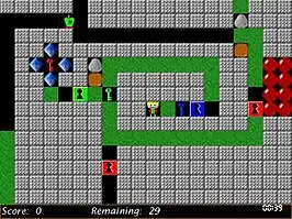 Screenshot van een gratis Boulder Dash-variant