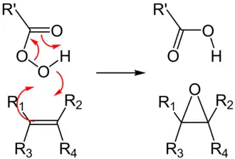Epoxidatie met een peroxycarbonzuur.