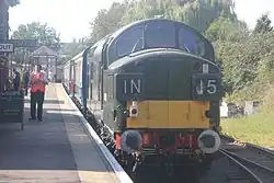 Museummaterieel op 9 september 2012 in Ongar.