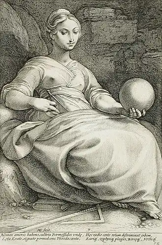 Gravure Erato, Hendrik Goltzius (1592)