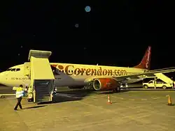 Vliegtuig op de Luchthaven van Ercan