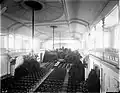 Interieur Grote Zaal vóór de brand. Glasnegatief, ca. 1885.
