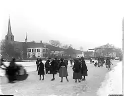 IJspret op Oude Rijn, ca 1900 (Erfgoed Leiden)