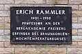 Gedenkplaquette Erich Rammler te Freiberg