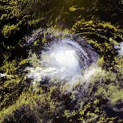 Foto of weerkaart van orkaan