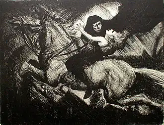 Illustratie van Der Erlkönig (ca. 1910) door Albert Sterner