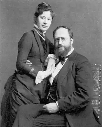 Ernst Herter en zijn vrouw Elisabeth rond 1885