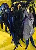 Frauen auf der Straße (1915) van Ernst Ludwig Kirchner