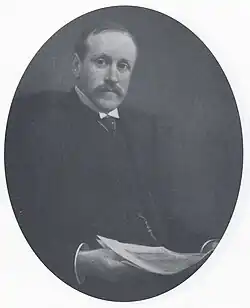 Ernst Sillem, penningmeester en archivaris van het NJV, rond 1890 (olieverfschilderij door Willem van Nieuwenhoven)