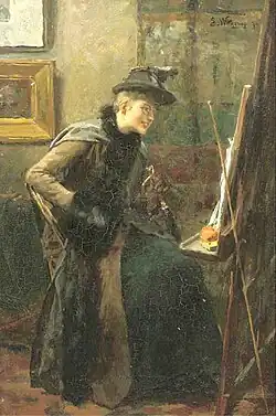 Bezoek op het atelier (1872)