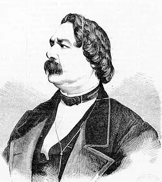 Errico Petrella portret door Francesco Gonin (1808-1889) in de Bibliothèque nationale de France