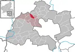 Kaart van Erzenhausen