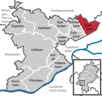 Kaart van Eschborn