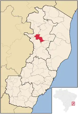 Kaart van Águia Branca