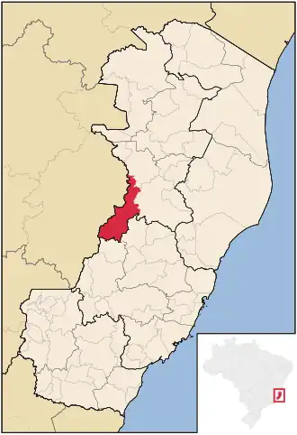 Kaart van Baixo Guandu