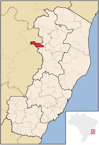 Kaart van Mantenópolis