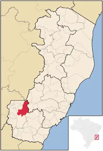 Kaart van Muniz Freire