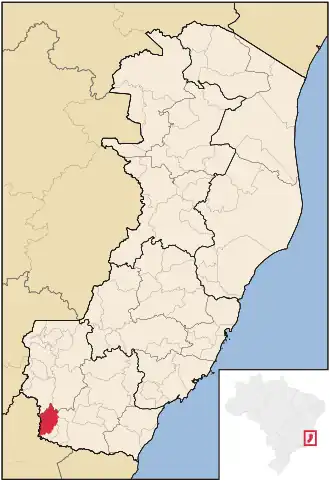 Kaart van São José do Calçado