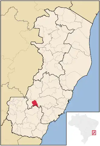 Kaart van Venda Nova do Imigrante