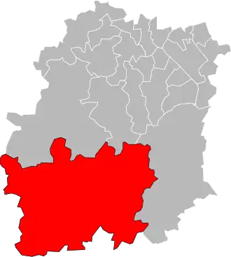 Locatie van het kanton