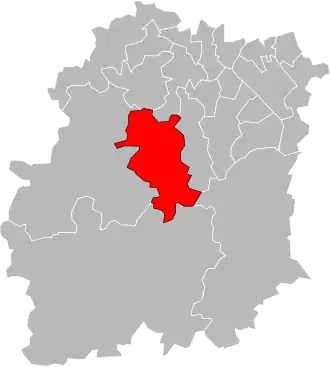 Locatie van het kanton