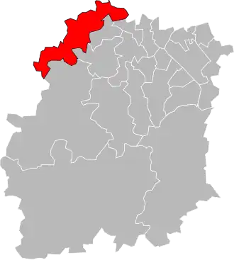 Locatie van het kanton