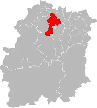 Locatie van het kanton